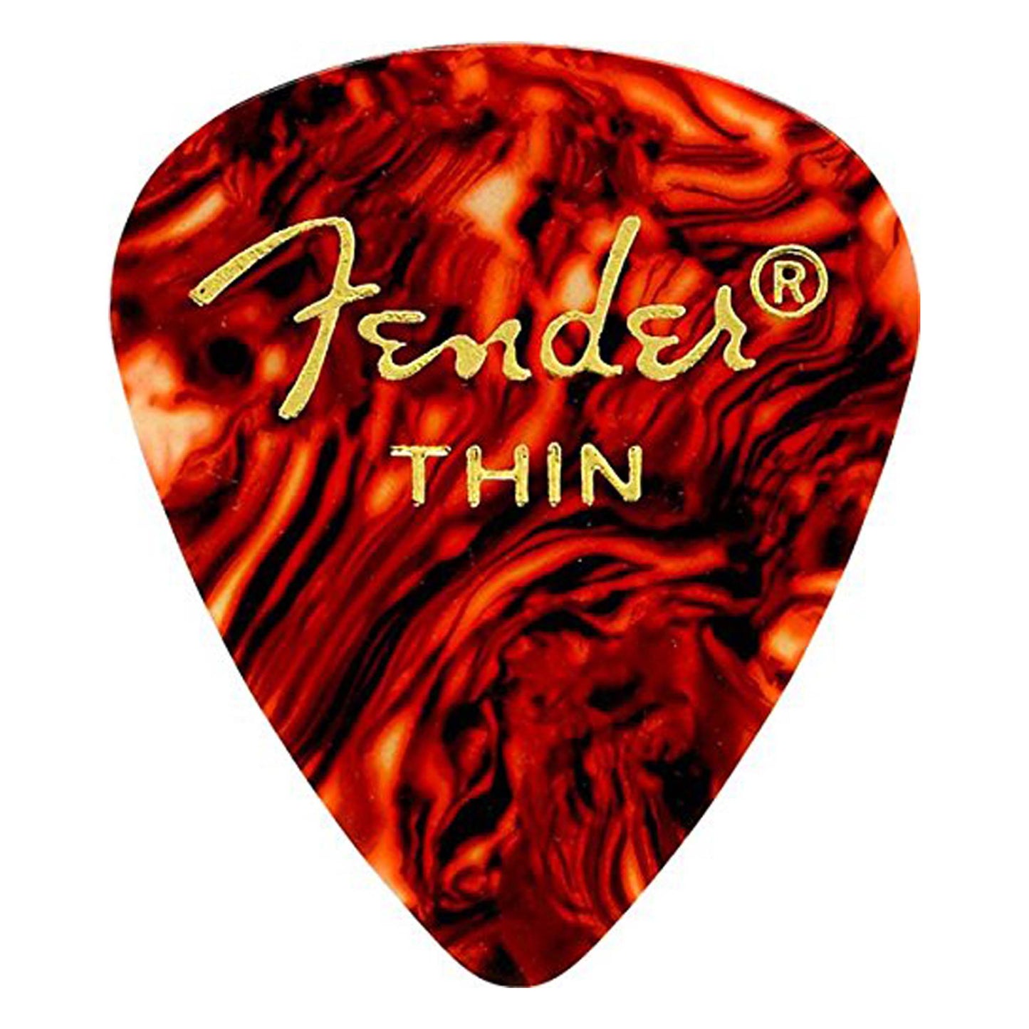Fender 351 Shape Classic Thin Celluloid Picks, 12-Pack, Shell