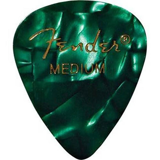 Fender 351 Premium Guitar Picks - Medium Green Moto - 12-Pack