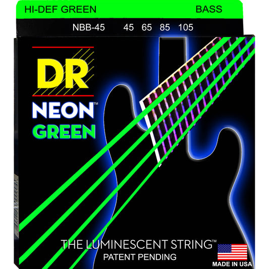 DR Strings NGB-45 45-105 GREEN Neon Bass Strings1-NGB-45 NGB45