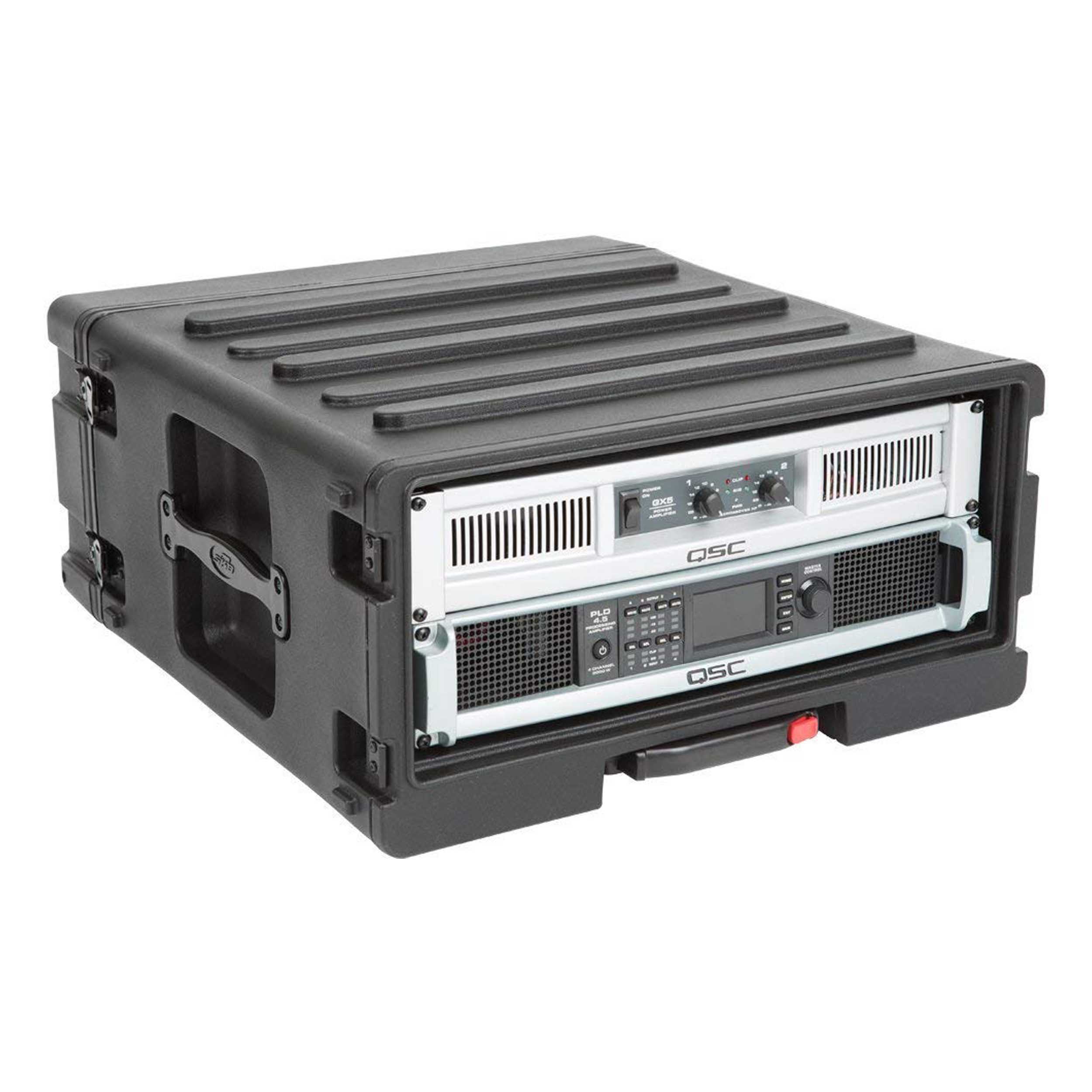 Pc Rolling Rak Black SKB 4U Roto Rolling Rack with Wheels – Alto Music