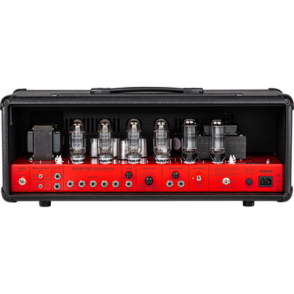 Mesa Boogie Limited Run 90’s Dual Rectifier Head Amplifier - Black Snake Vinyl, Rosso Scuderia Red Chassis