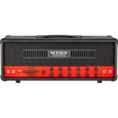 Mesa Boogie Limited Run 90’s Dual Rectifier Head Amplifier - Black Snake Vinyl, Rosso Scuderia Red Chassis