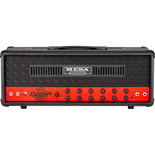 Mesa Boogie Limited Run 90’s Dual Rectifier Head Amplifier - Black Snake Vinyl, Rosso Scuderia Red Chassis