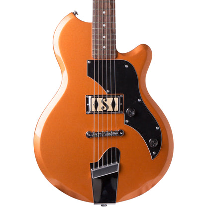 Supro Jamesport Single Pickup Solid Body Electric Guitar In Bronze