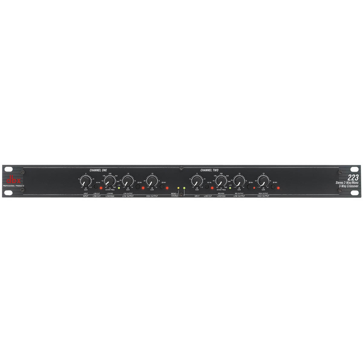 DBX 223 Stereo 2-Way, Mono 3-Way Crossover