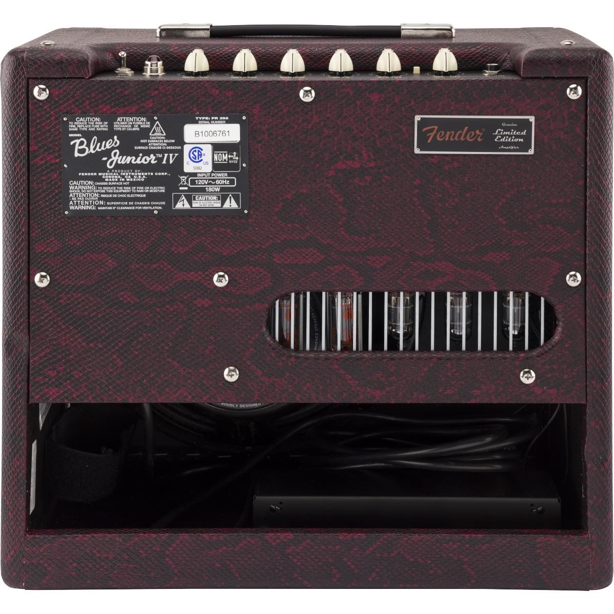 Fender FSR Blues Junior IV Red Snakeskin Texas Heat 120V Combo Amplifier