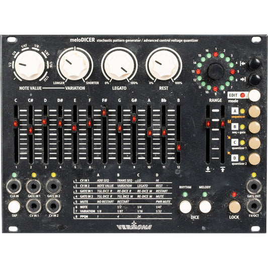 Vermona meloDICER Stochastic Pattern Sequencer Eurorack Module
