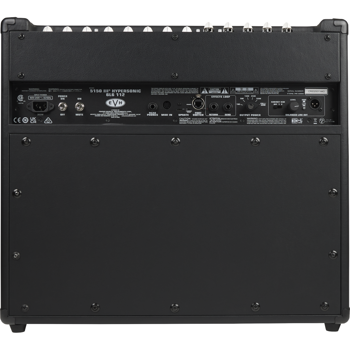 EVH 5150III Hypersonic 6L6 1x12 Combo Amplifier - Black