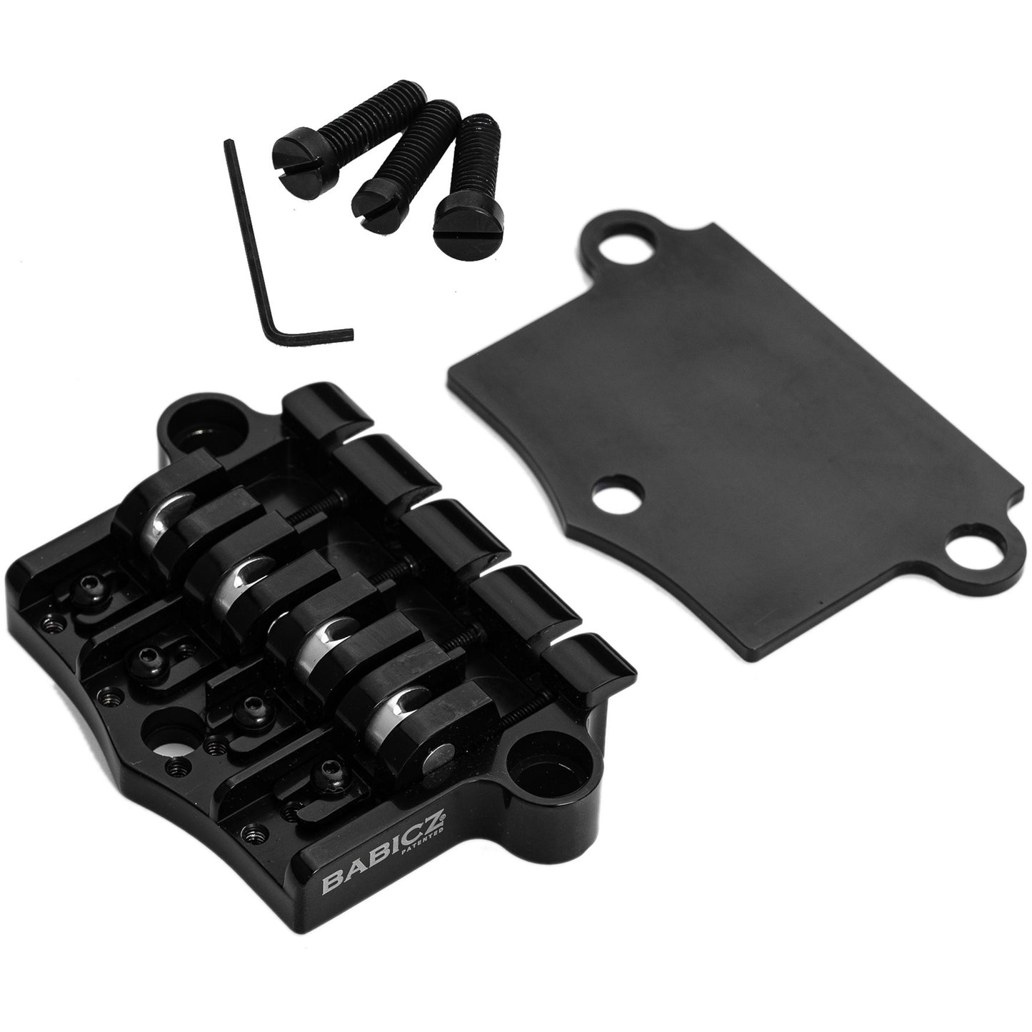 Babicz Full Contact Hardware FCH-3 Original Series Epiphone 3 Point Style Bass Bridge - Black