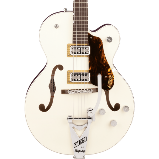 Gretsch G6118T Players Edition Anniversary™ Hollow Body Electric Guitar, Two-Tone Vintage White/Walnut Stain