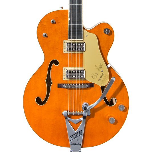 Gretsch G6120T-BSSMK Brian Setzer Signature Nashville® Hollow Body '59 “Smoke” Electric Guitar, Smoke Orange