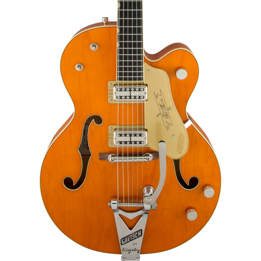 Gretsch G6120T-59 Vintage Select '59 Chet Atkins® Hollow Body Electric Guitar, Vintage Orange Stain Lacquer