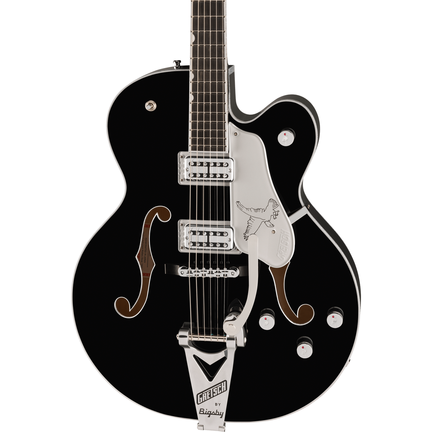 Gretsch Falcon Hollow Body Electric Guitar with String-Thru Bigsby - Black