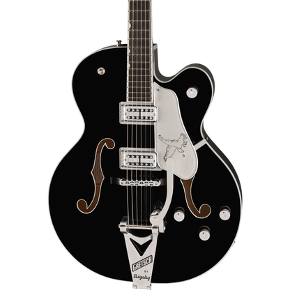Gretsch Falcon Hollow Body Electric Guitar with String-Thru Bigsby - Black