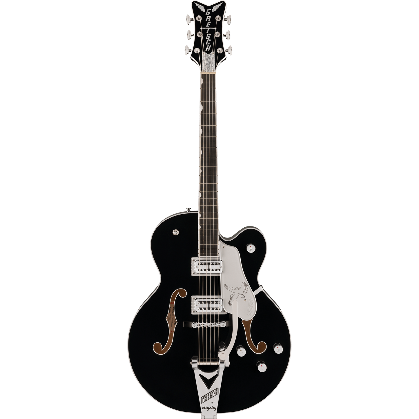 Gretsch Falcon Hollow Body Electric Guitar with String-Thru Bigsby - Black