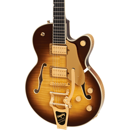 Gretsch Broadkaster Jr. LX Figured Center Block Electric Guitar - Caramel Dawn