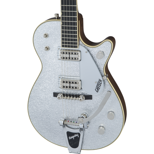 Gretsch G6129T-59 Vintage Select ’59 Silver Jet™ Electric Guitar w/ Bigsby®, TV Jones®, Silver Sparkle