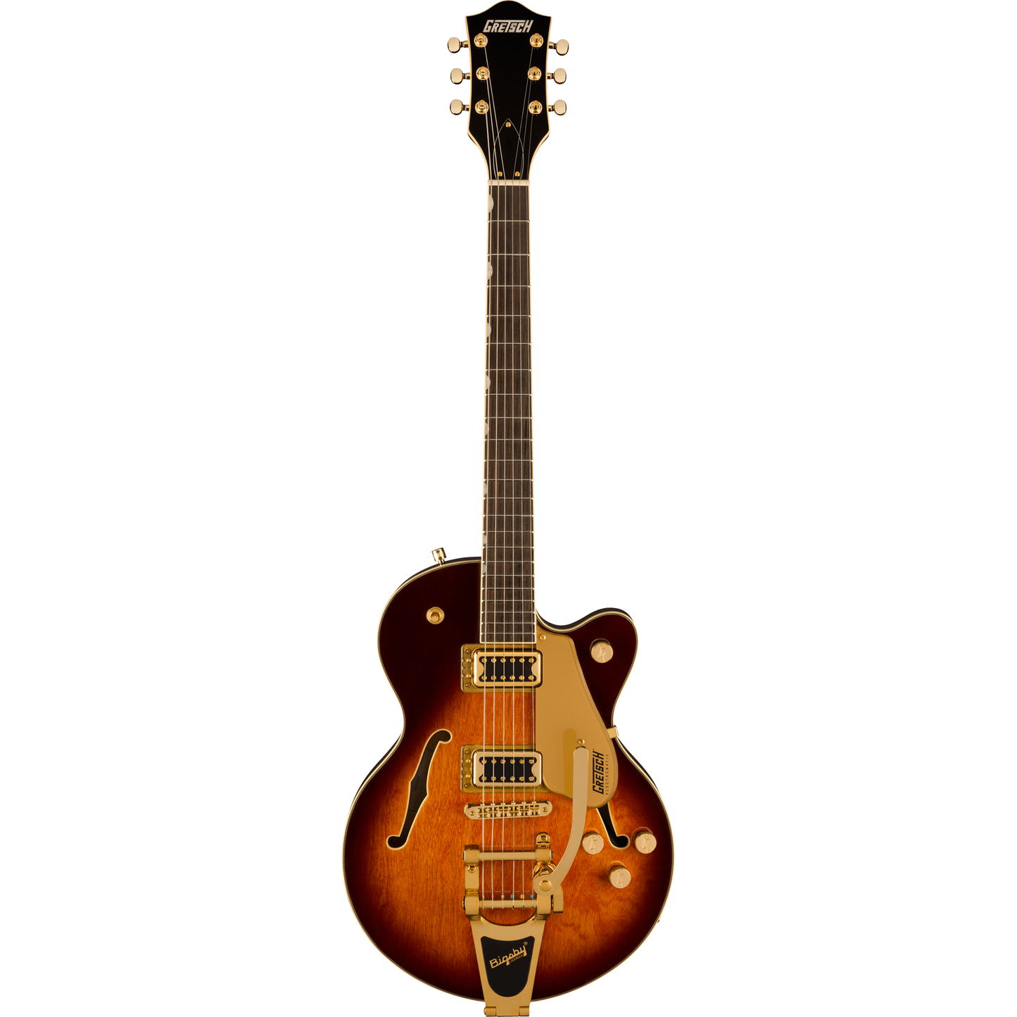 Gretsch Electromatic® Center Block Jr. Single-Cut Electric Guitar, Bigsby®, Gold Hardware, Single Barrel Burst