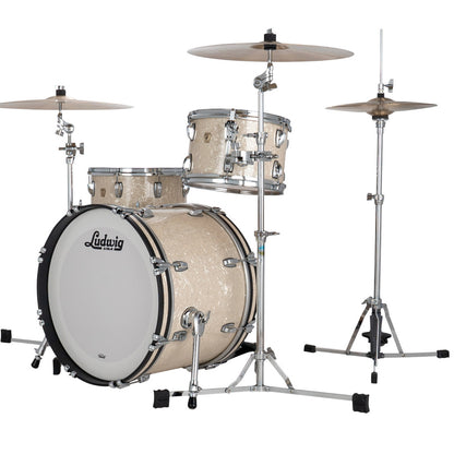 Ludwig Classic Maple Downbeat 3-Piece Shell Kit - Vintage White Marine