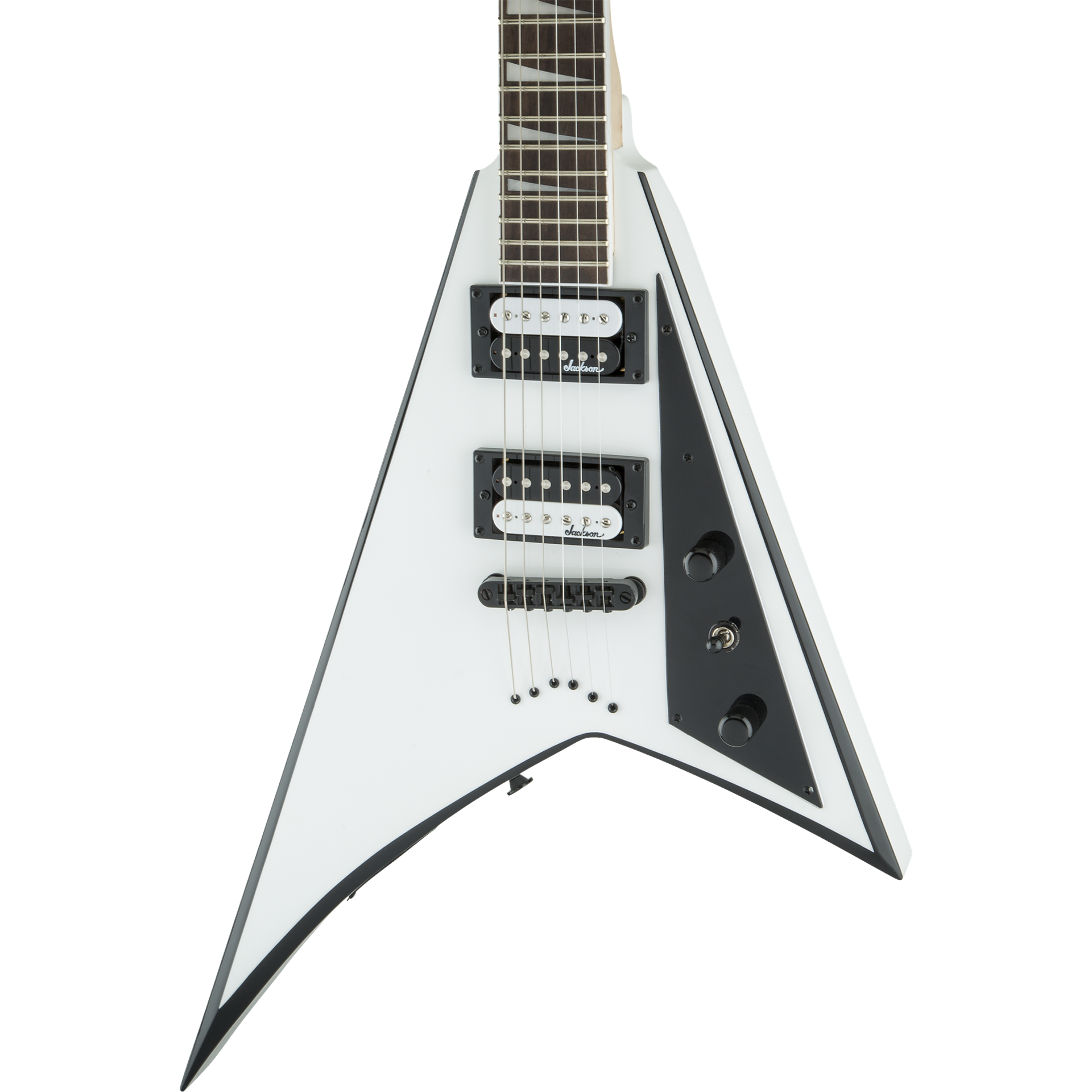 Jackson JS32T Rhoads Electric Guitar - White with Black Bevels