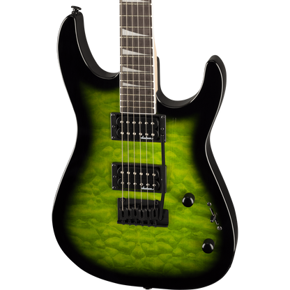 Jackson JS Series Dinky® JS20 DKQ 2PT Electric Guitar, Transparent Green Burst