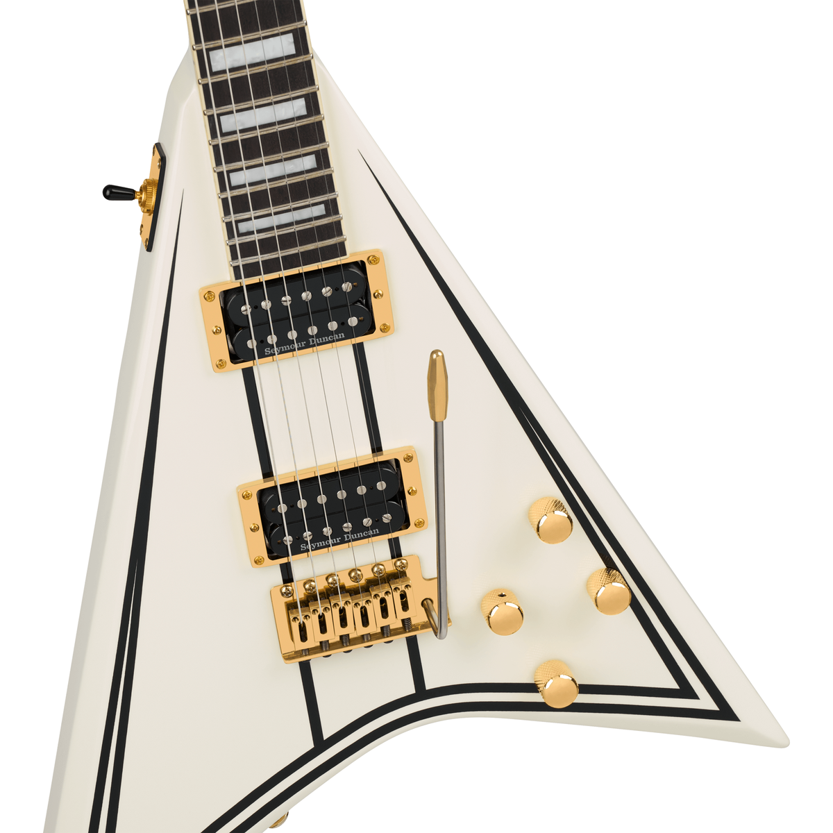 Jackson Legend Series Limited Edition Signature Randy Rhoads CD1 Electric Guitar - Vintage White with Black Pinstripes