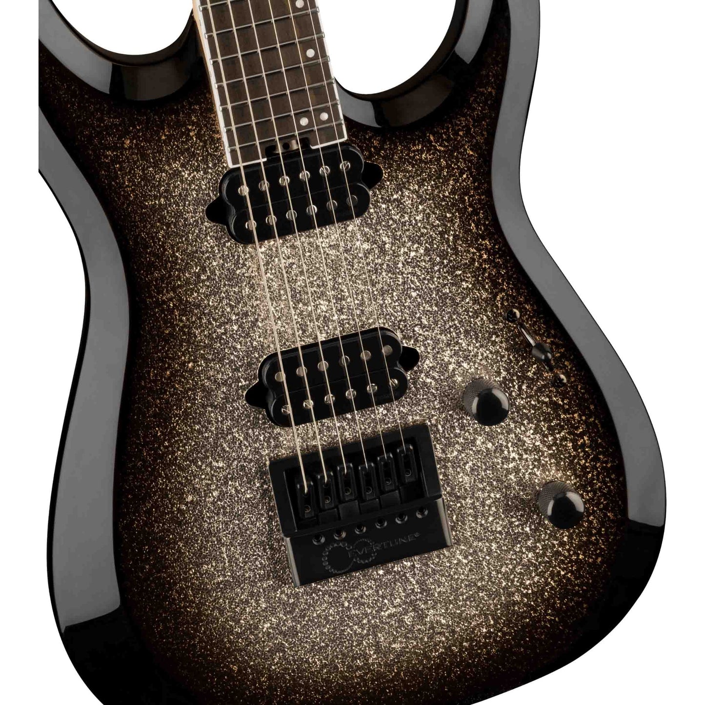 Jackson Pro Plus Dinky® MDK Modern EVTN6 Evertune® Electric Guitar, Silver Sparkle