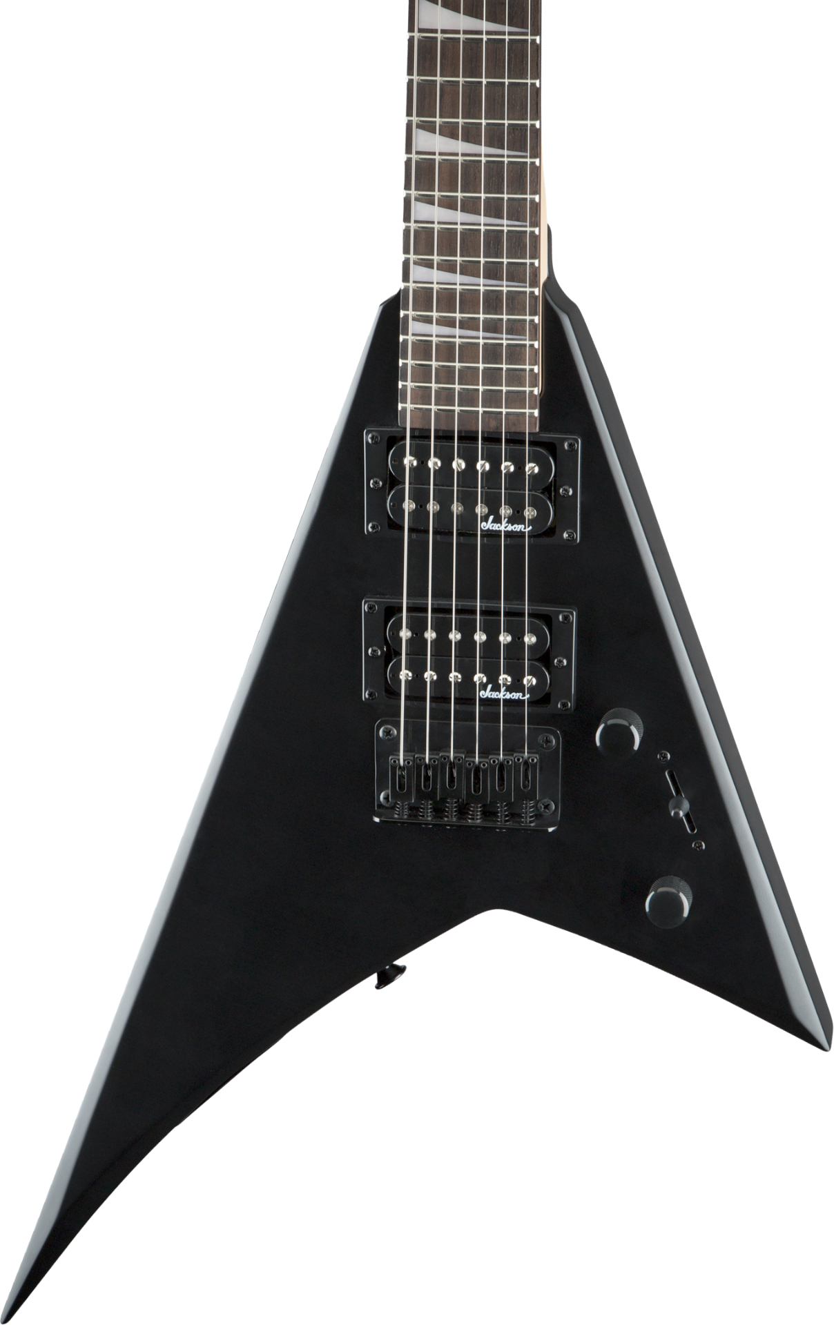 Jackson JS1X Rhoads Minion Short Scale Electric Guitar in Satin Black
