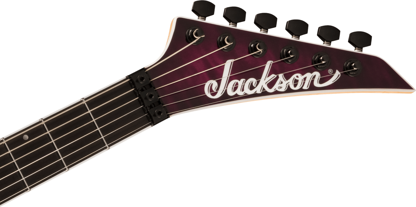 Jackson Pro Plus Series Dinky DKAQ - Ebony Fingerboard, Transparent Purple Burst