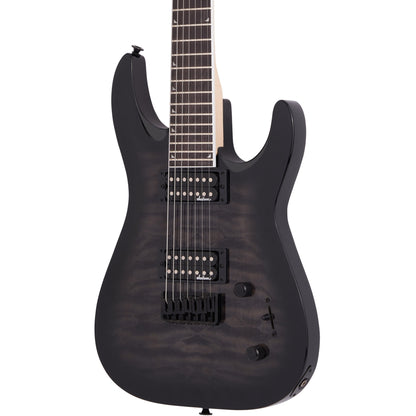 Jackson JS Series Dinky JS22Q-7 DKA HT Electric Guitar, Transparent Black Burst