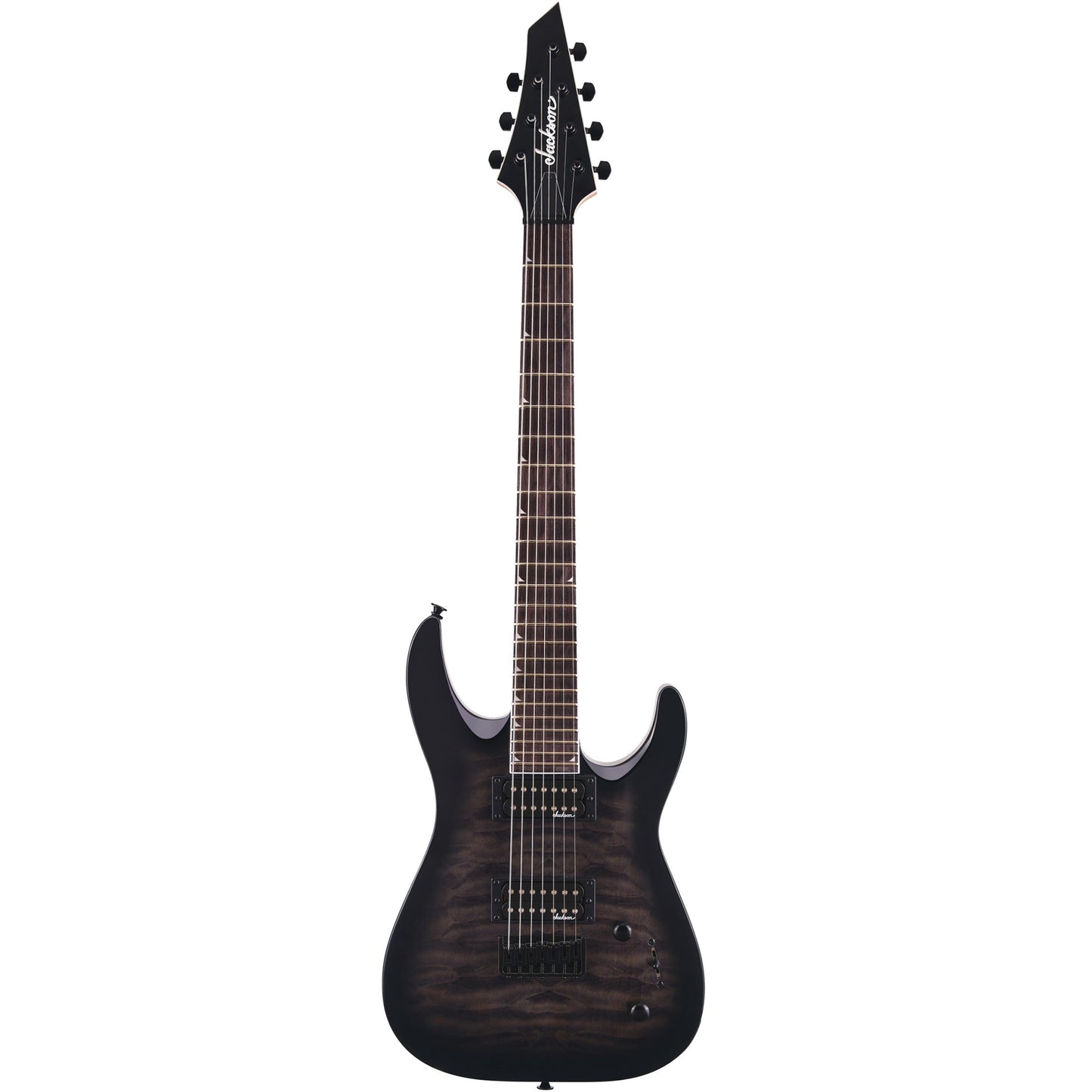Jackson JS Series Dinky JS22Q-7 DKA HT Electric Guitar, Transparent Black Burst