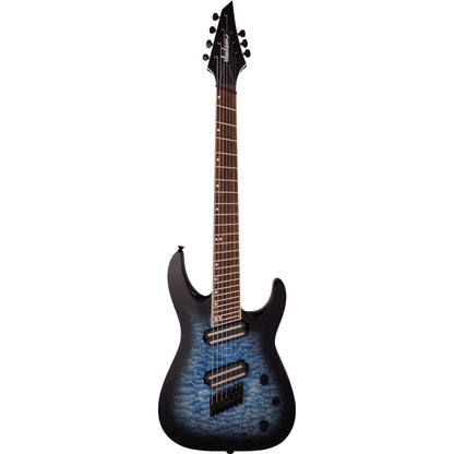 Jackson X Series Soloist Arch Top SLATX7Q MS Electric Guitar - Laurel Fingerboard, Transparent Blue Burst