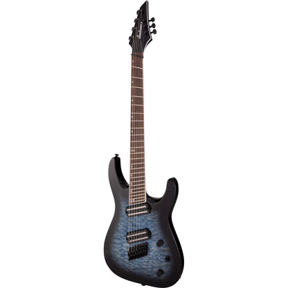 Jackson X Series Soloist Arch Top SLATX7Q MS Electric Guitar - Laurel Fingerboard, Transparent Blue Burst