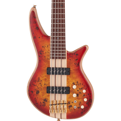 Jackson Pro Series Spectra Bass SBP V Bass Guitar - Transparent Cherry Burst
