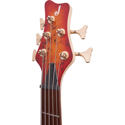 Jackson Pro Series Spectra Bass SBP V Bass Guitar - Transparent Cherry Burst