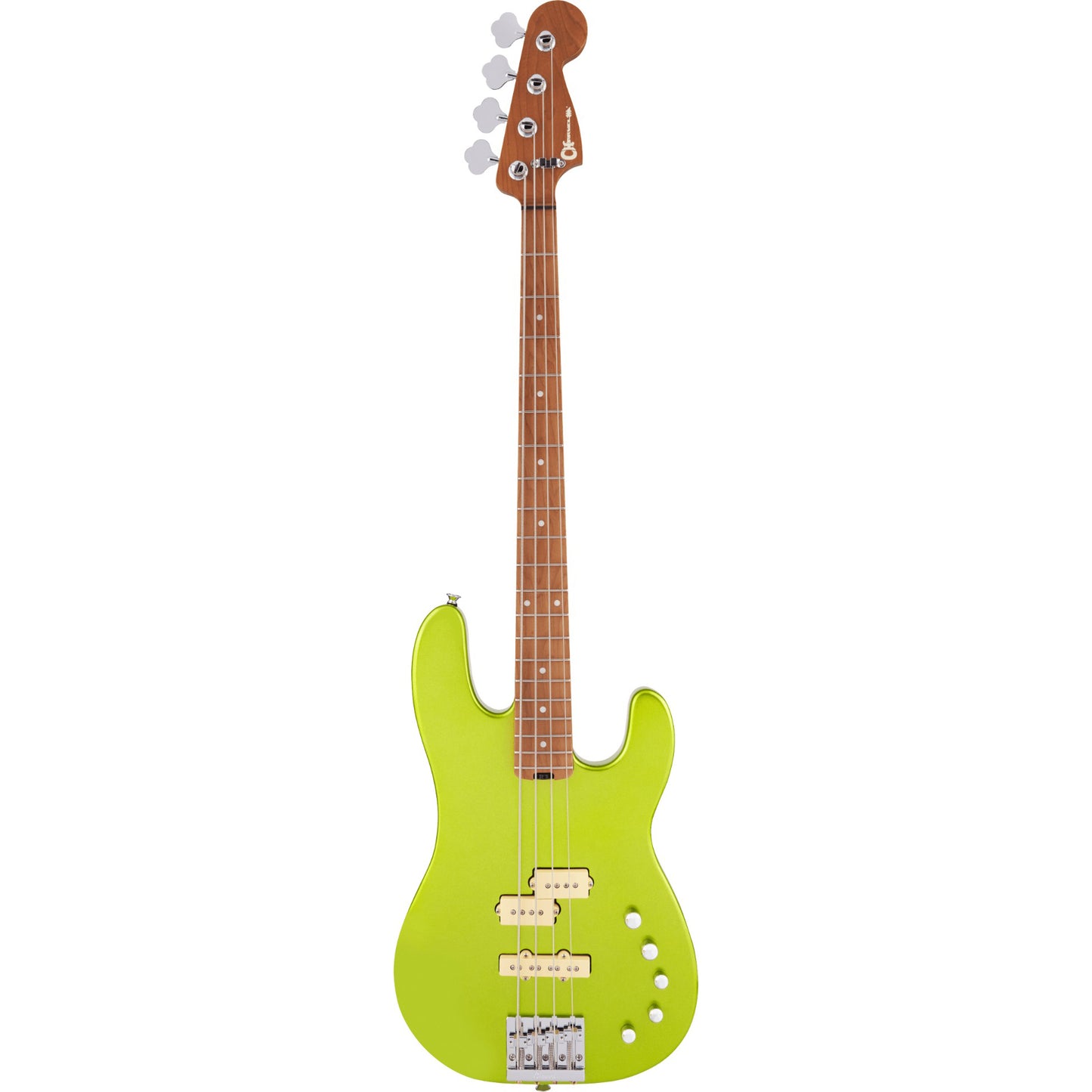 Charvel Pro Mod San Dimas PJ Bass in Lime Green Metallic