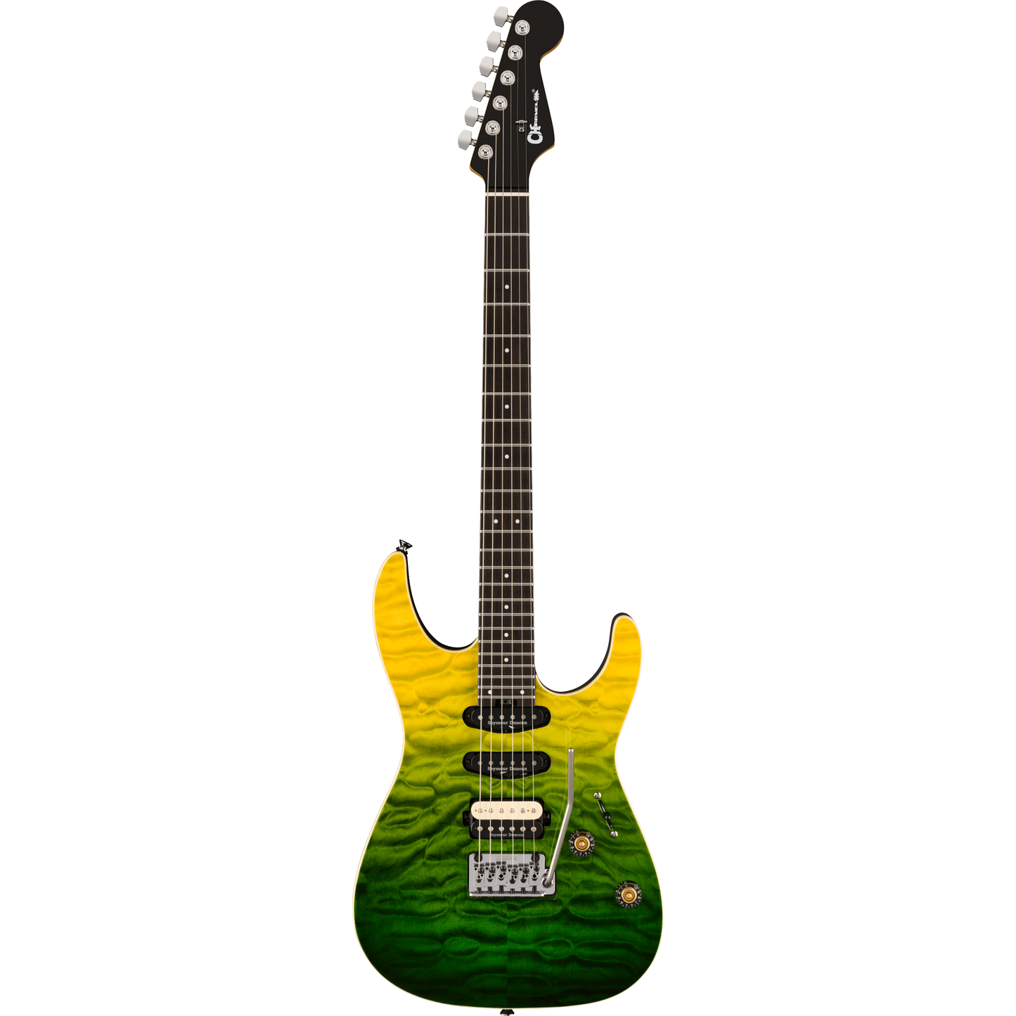 Charvel Pro-Mod Plus Dinky DK24 HSS 2PT EB QM Electric Guitar - Zombie Fade