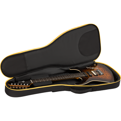 Charvel Pro-Mod Plus Dinky DK24 HSS 2PT EB QM - Ebony Fingerboard, Amber Tiger Eye