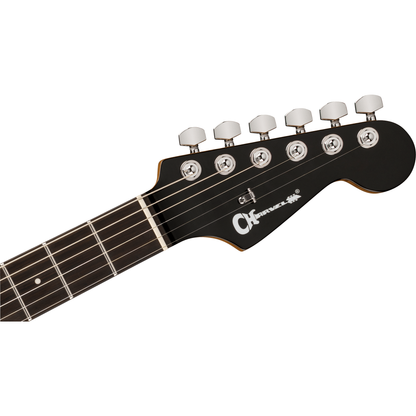 Charvel Pro-Mod Plus Dinky DK24 HSS 2PT EB QM - Ebony Fingerboard, Amber Tiger Eye