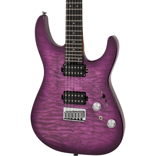 Charvel Pro-Mod Plus DK24 HH HT EB QM Electric Guitar - Violet Radiance