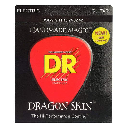 DR Strings DSE-9 Dragon Skin Coated Light Electric Guitar Strings