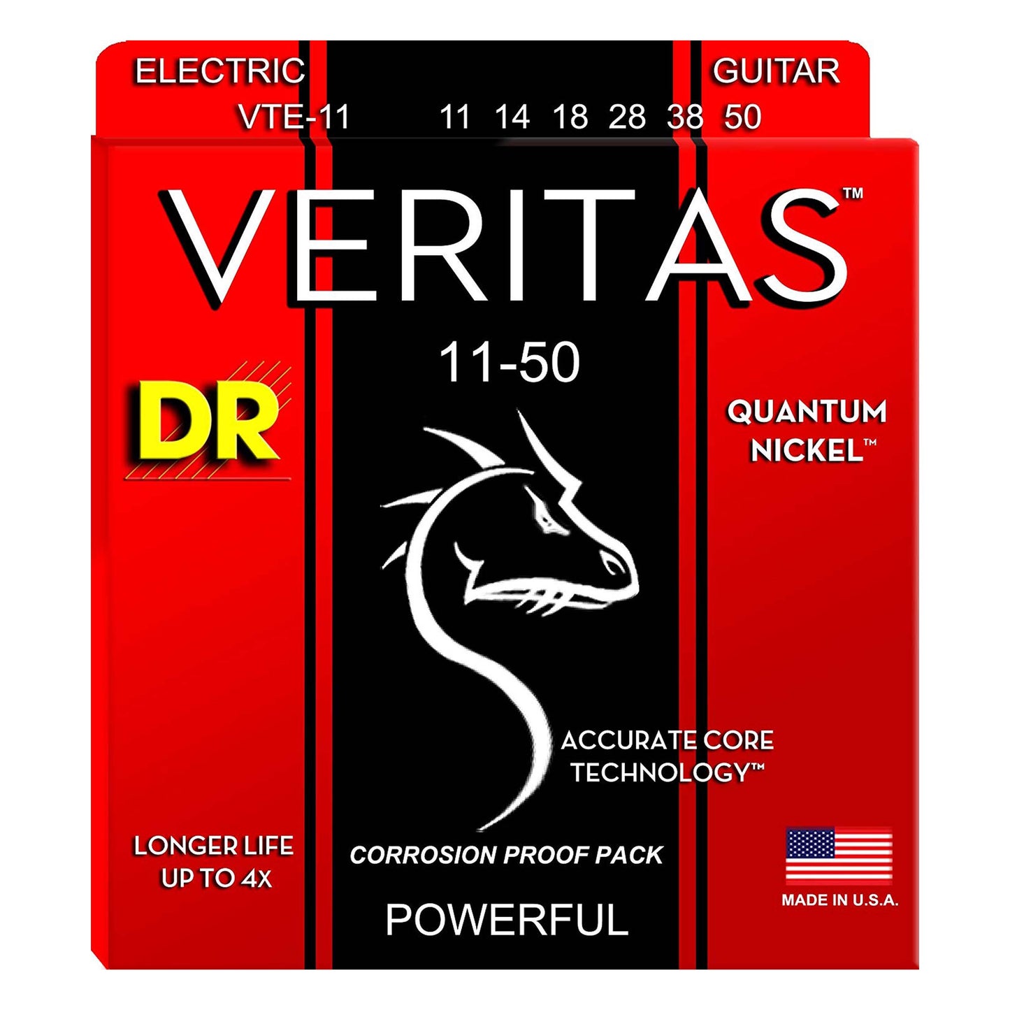 DR Strings VTE-11 VERITAS Electric Guitar String 11-50