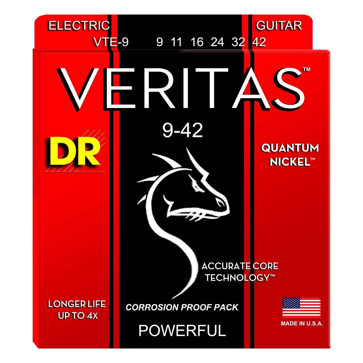 DR Strings VTE-9 VERITAS Electric Guitar String 9-42