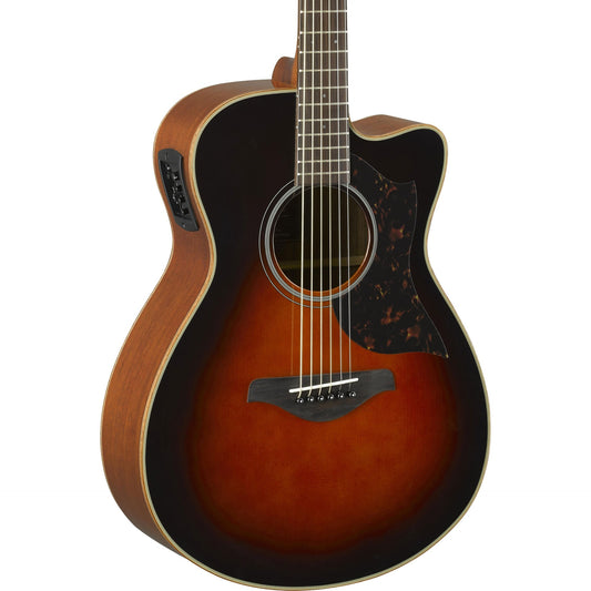 Yamaha AC1MTBS Small Body Acoustic Electric Guitar in Tobacco Sunburst