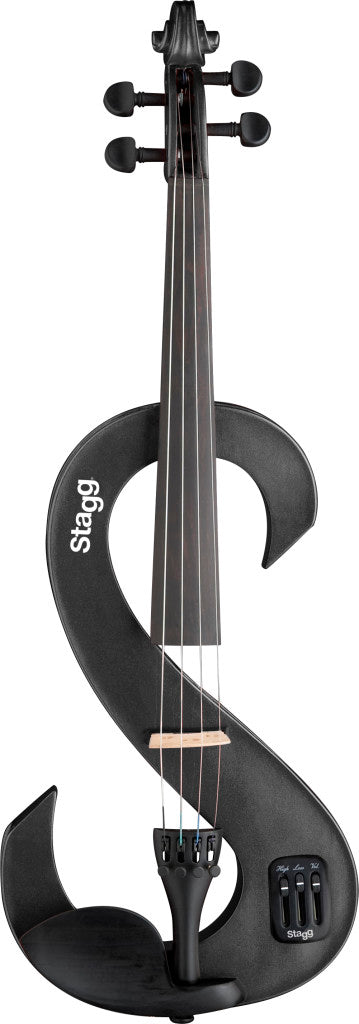 Stagg EVN 4/4 Electric Violin Outfit - Metallic Black Color