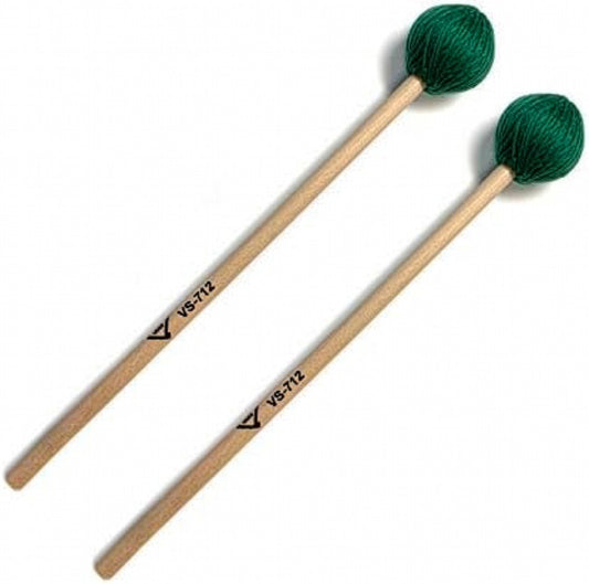 Vater Medium-Hard Birch Mallets with Yarn - Green
