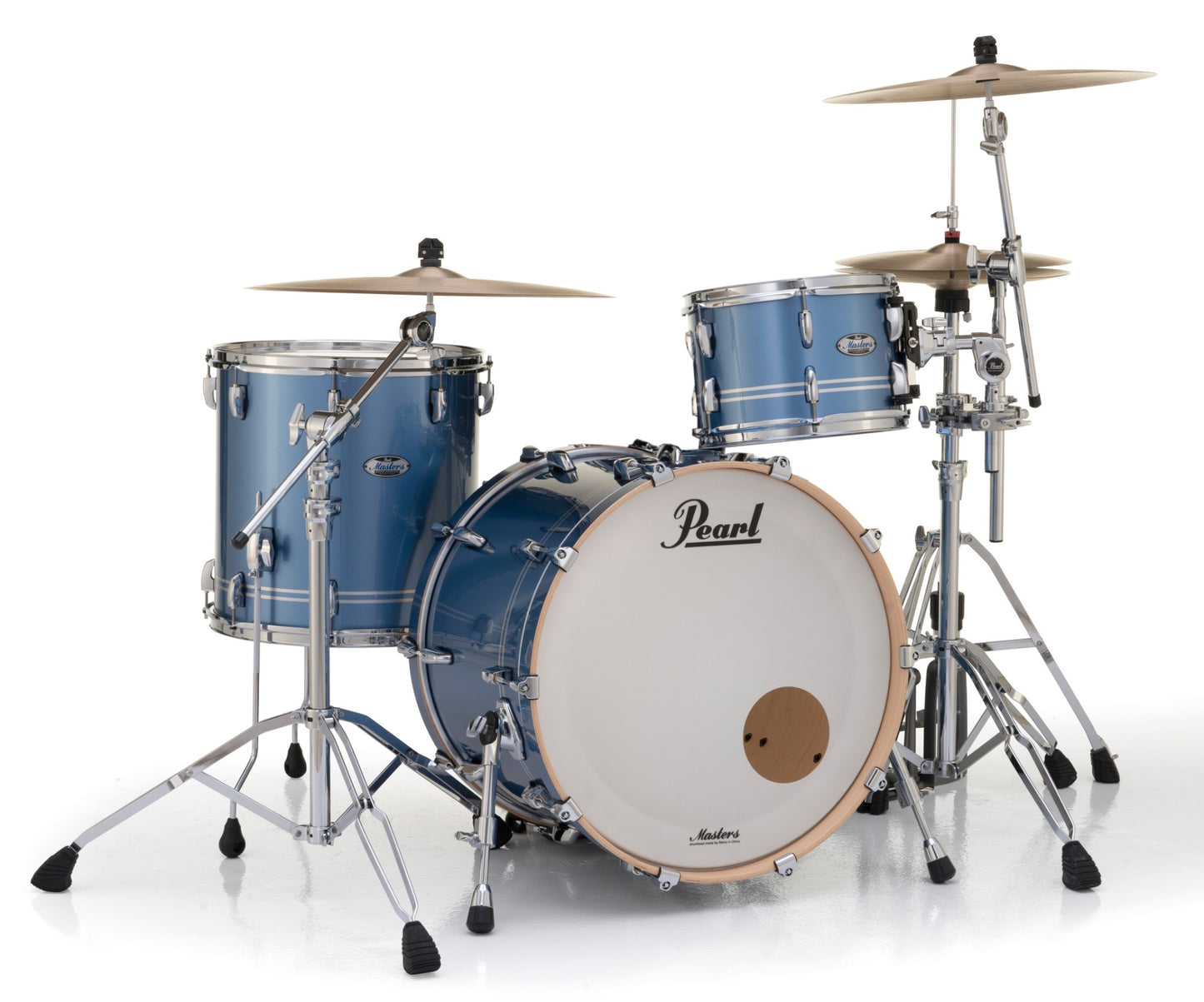Pearl Masters Maple Complete 3-Piece Shell Kit - Quicksilver Black