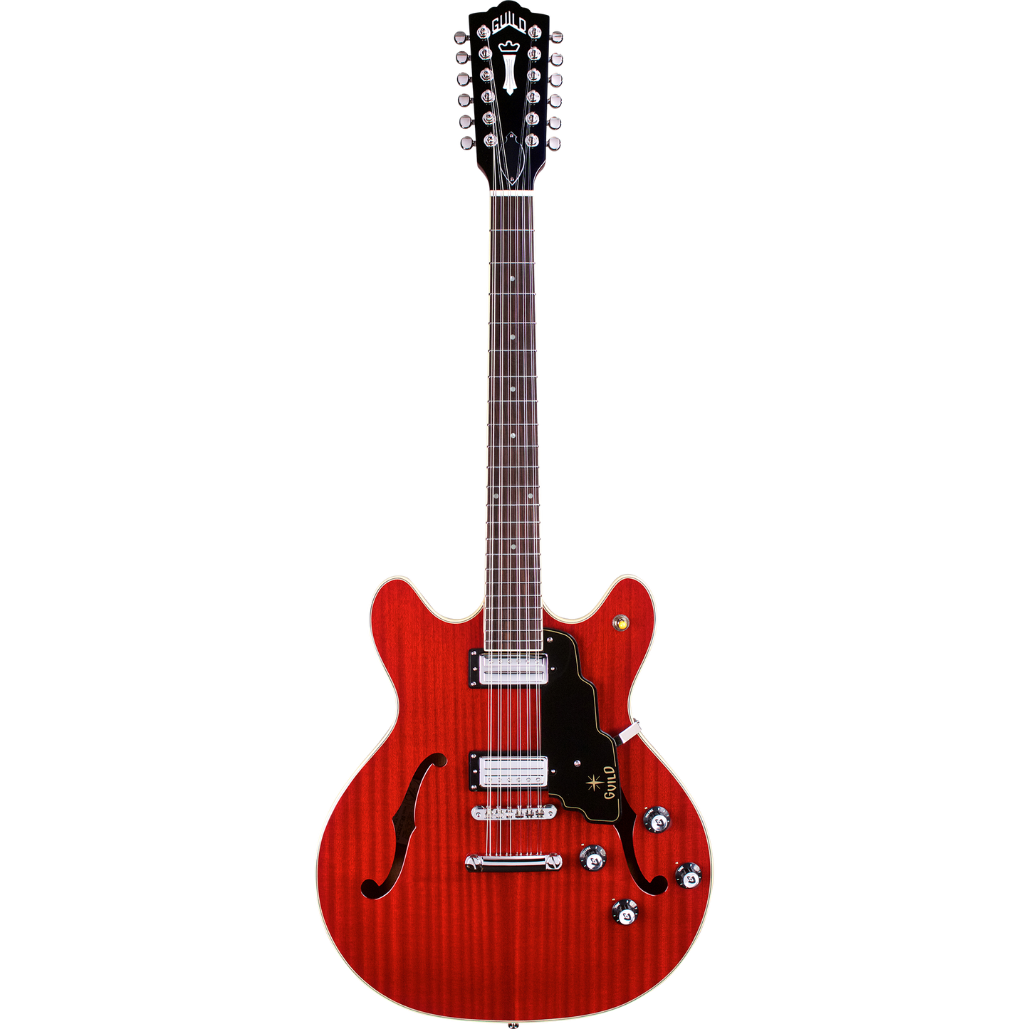 Guild Starfire IV ST-12 12-String Semi Hollow Electric Guitar, Cherry w/ Case