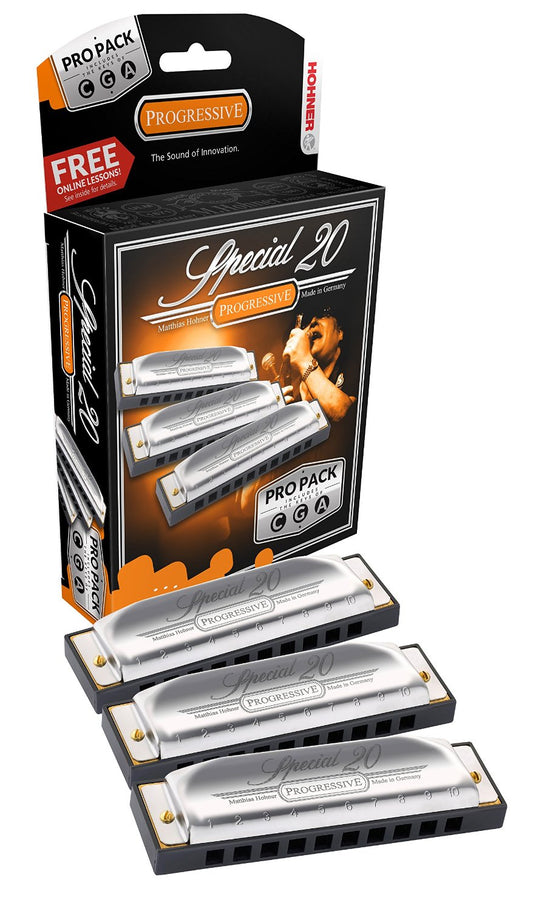 Hohner Special 20 Harmonica 3 piece Pro Pack keys of G,C,A