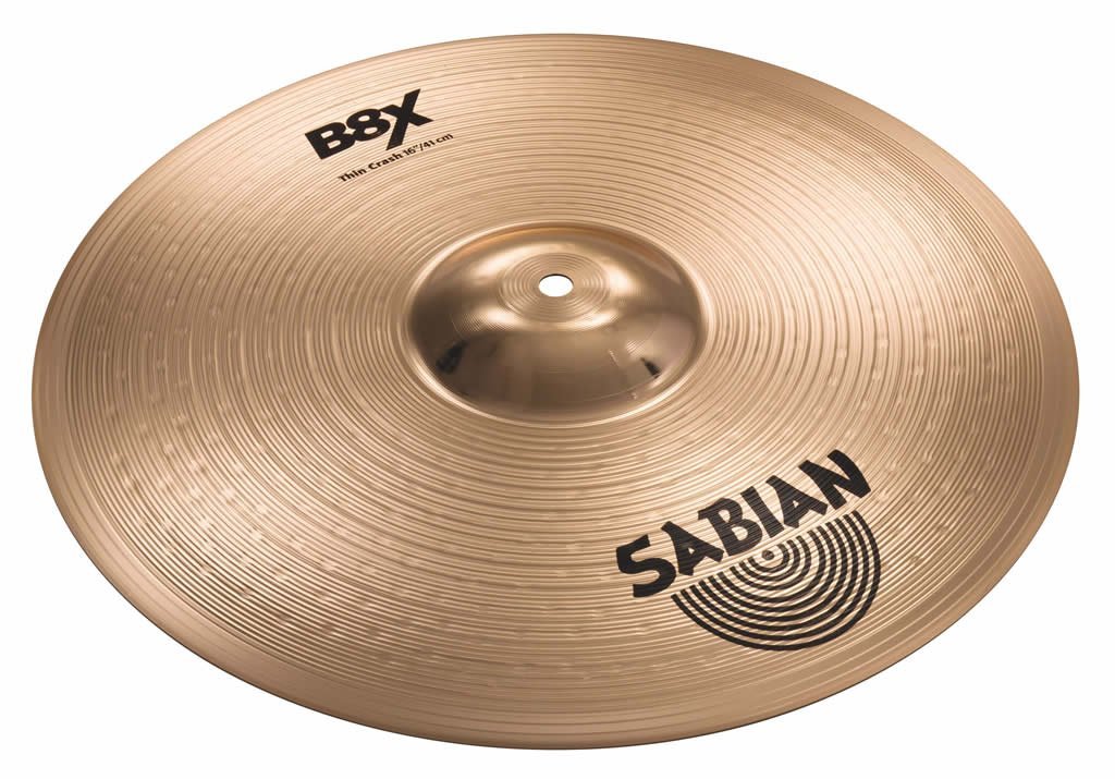 Sabian 41606x16" B8X Thin Crash Cymbal